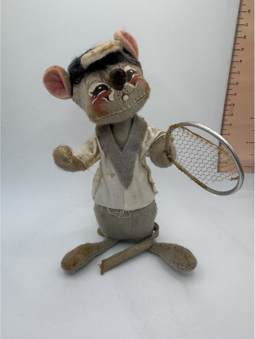 Annalee Tennis Mouse Vintage 1971 With Racquet 6"